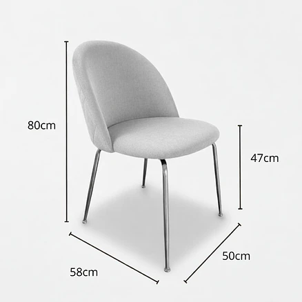 Silla Nordland Velvet Gris 7