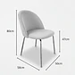 Silla Nordland Velvet Gris - Miniatura 7