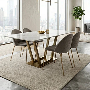 Comedor 4 Sillas Asgard Nordland Velvet