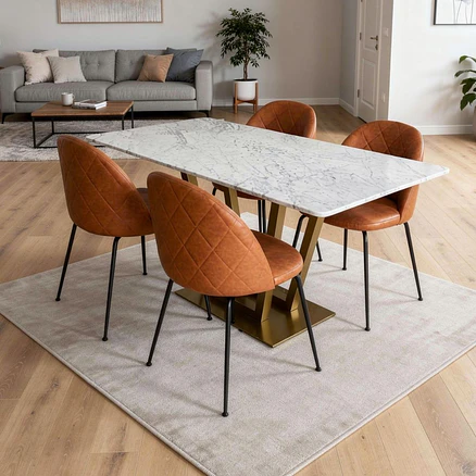 Comedor 4 Sillas Asgard Nordland Ecocuero 1