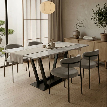 Comedor 4 Sillas Asgard Voss Velvet 1