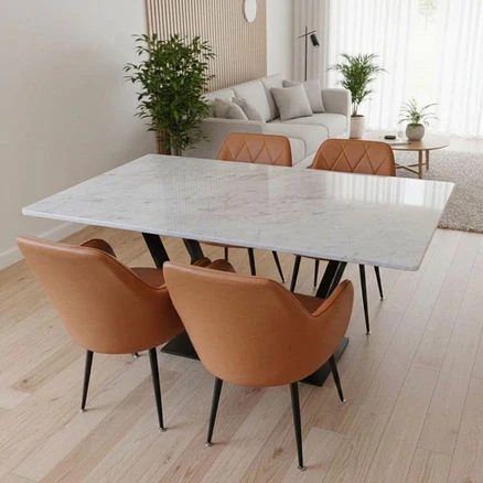 Comedor 4 Sillas Asgard Oslo Ecocuero 1