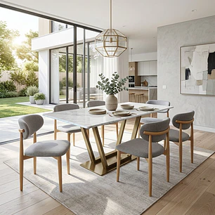 Comedor 6 Sillas Asgard Ebbe Tela