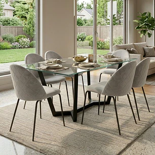 Comedor 6 Sillas Asgard Nordland Velvet