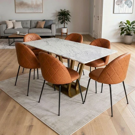 Comedor 6 Sillas Asgard Nordland Ecocuero 1