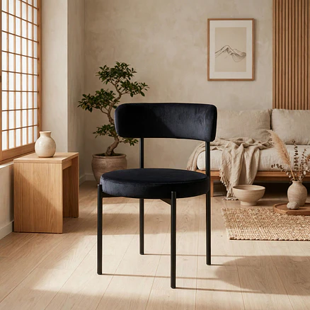 Silla Voss Velvet Negro | PREVENTA  2