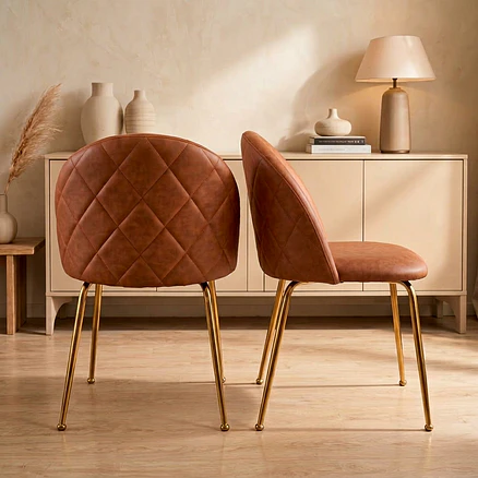 Silla Nordland Ecocuero Camel 5
