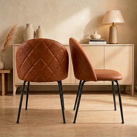 Silla Nordland Ecocuero Camel 4