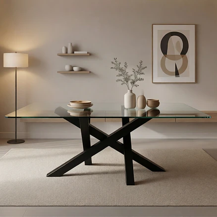 Mesa Comedor Odin Vidrio Templado 2