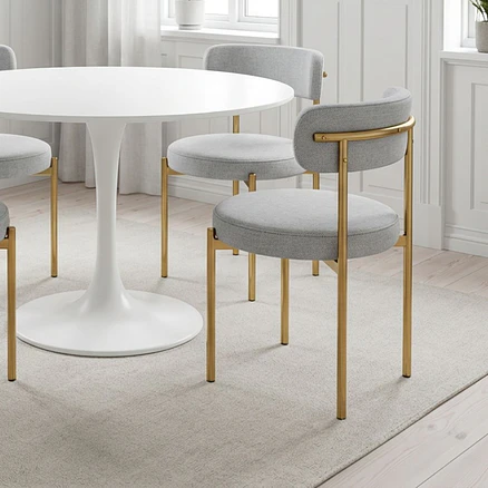 Silla Voss Tela Gris 4