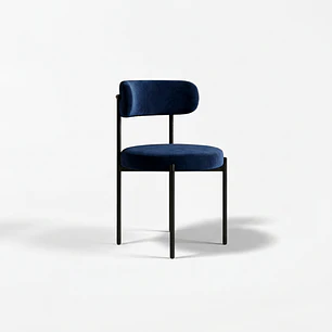 Silla Voss Terciopelo Azul 