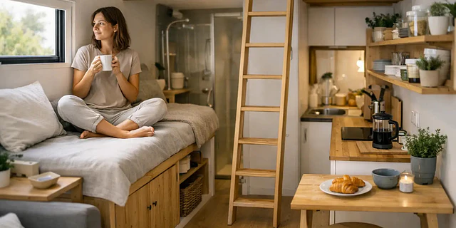 ¿Cómo vivir en una casa pequeña de 15 metros cuadrados?