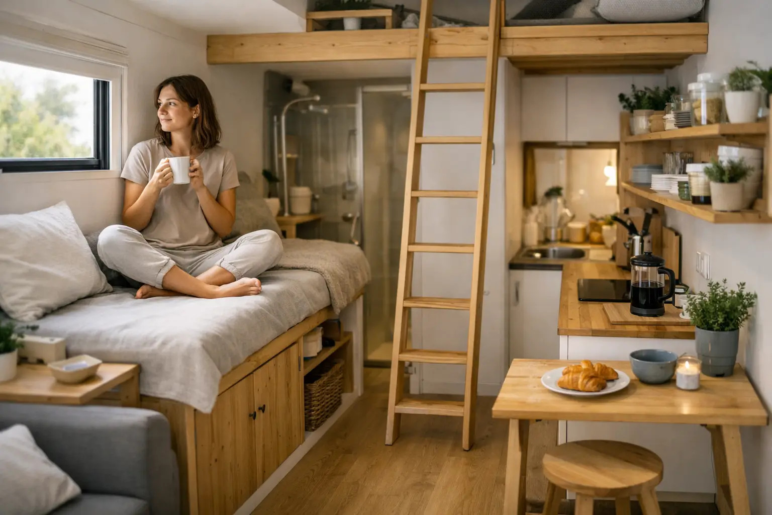 ¿Cómo vivir en una casa pequeña de 15 metros cuadrados?