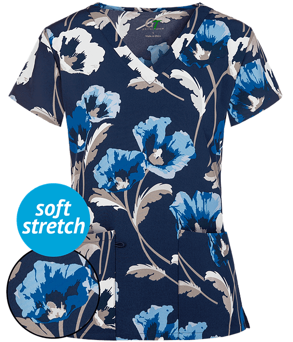 GREEN TOWN "BLUE FIELD FLOWERS" - POLERA MUJER #501