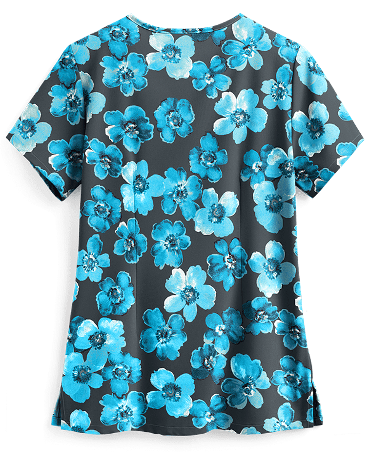 UA EASY STRETCH "BLOOMING PETALS PEWTER" - POLERA MUJER #222