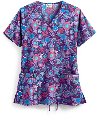 UA "WHIMSICAL FLORAL EGGPLANT" - POLERA MUJER #668