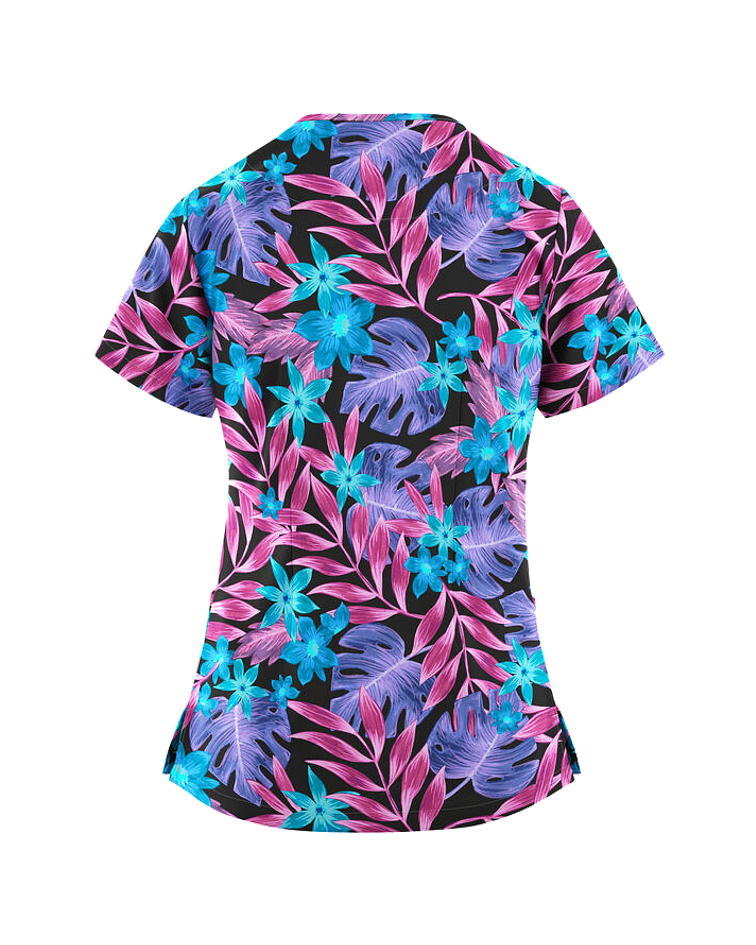 UA EASY STRETCH "SPRING FLORAL PINK PEONY" - POLERA MUJER #434