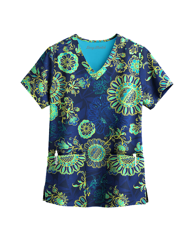 UA EASY STRETCH "NEON FLORAL WOMEN" - POLERA MUJER #434