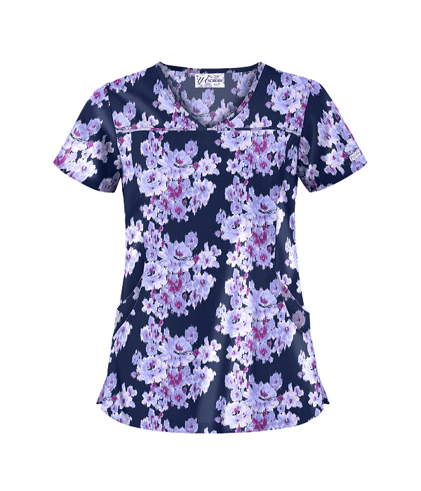 UA "BROCADE FLORAL NAVY" - POLERA MUJER #864