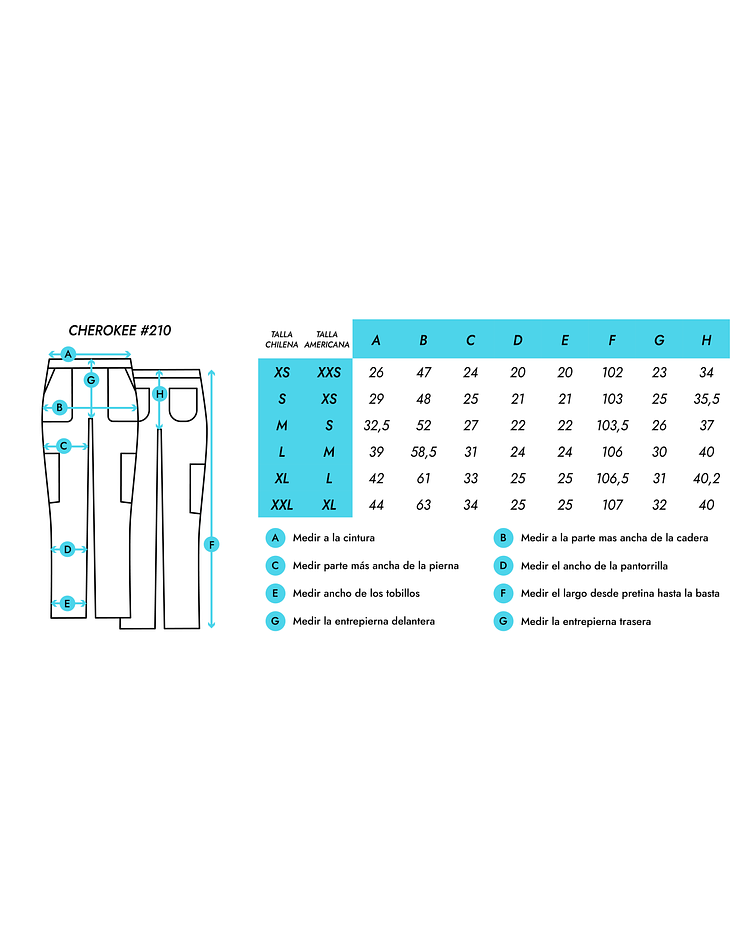 CHEROKEE WORKWEAR - PANTALÓN MUJER #210 CARW 