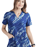 UA BUTTER SOFT STRETCH "WILD STRIPES AMPARO BLUE" - POLERA MUJER #542