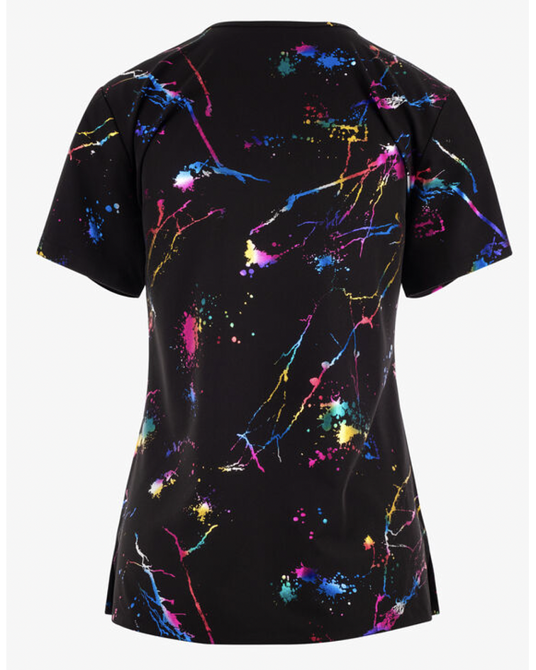 ZINNIA DE GREEN TOWN "FOIL SPLATTER BLACK ABSTRACT" - POLERA MUJER #605