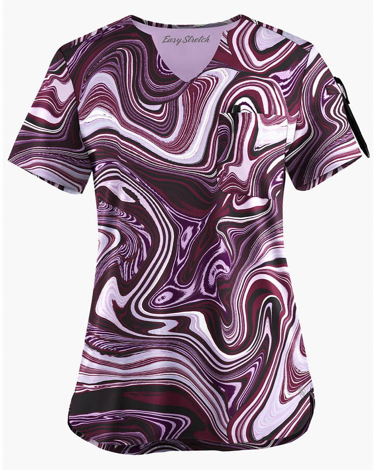 UA BUTTER SOFT STRETCH "MARBLE ART ONYX" - POLERA MUJER #546