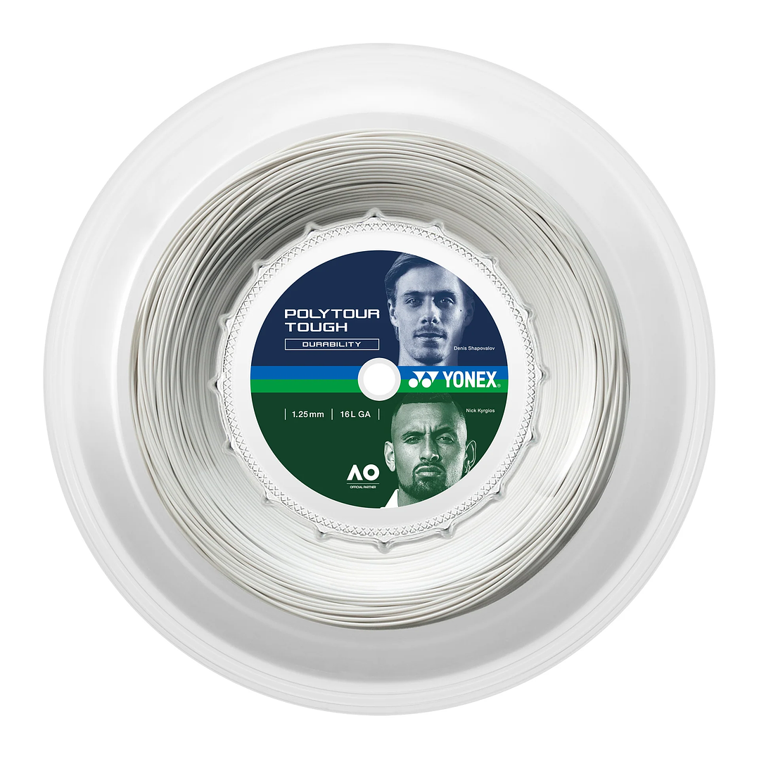 Rollo Cuerda Tenis POLY TOUR TOUGH 1.25 / 16L Blanco 1