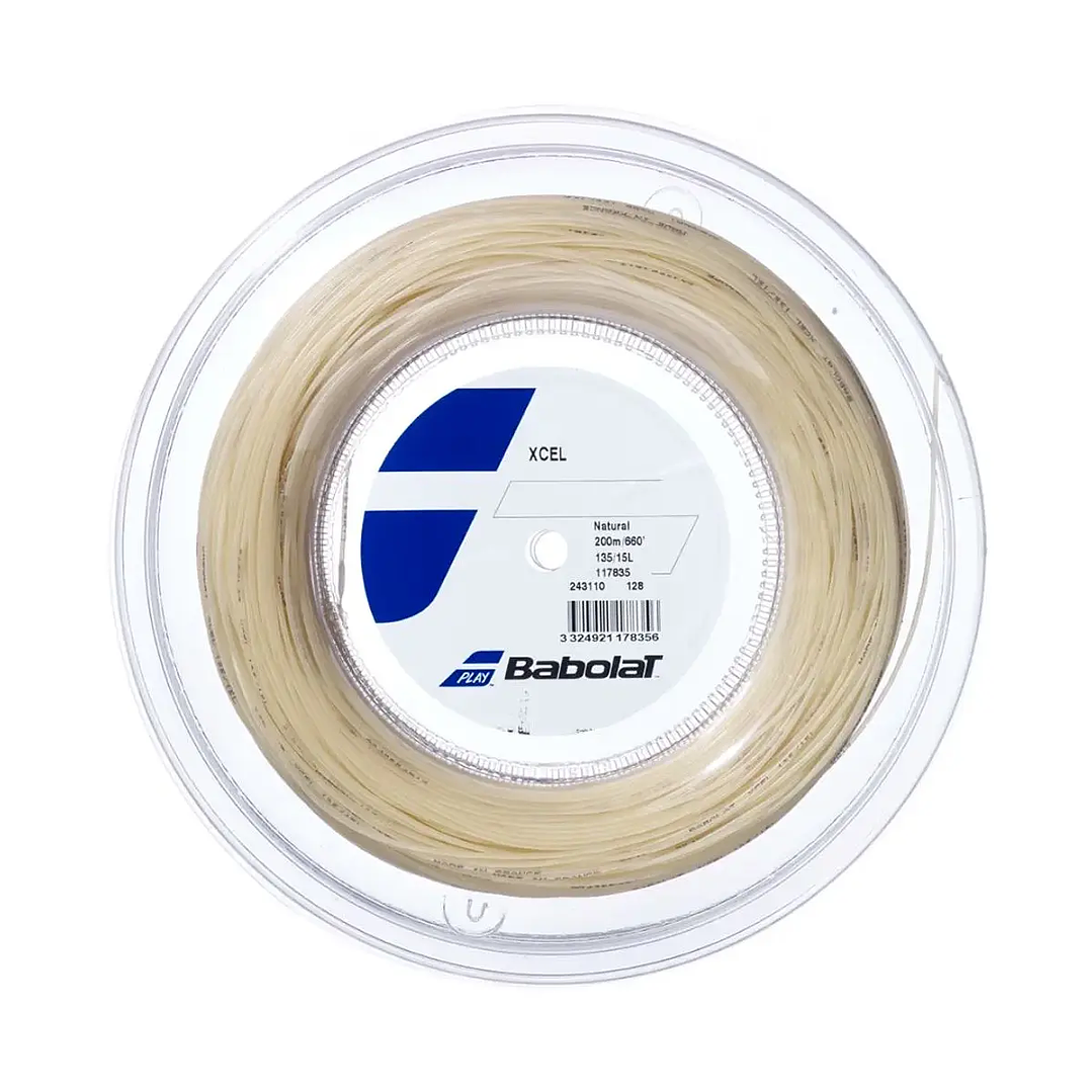 Cuerda Tenis Babolat Xcel Natural Rollo 200mt 1,25/1,30 1