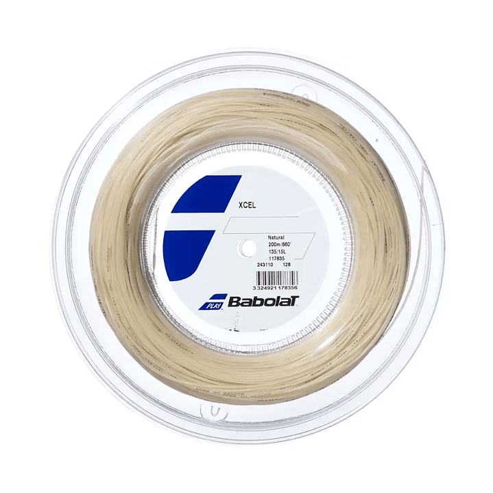 Cuerda Tenis Babolat Xcel Natural Rollo 200mt 1,25/1,30 1