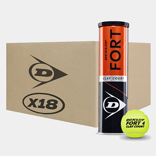 Caja de 18 Tarros – Dunlop Clay Court x4