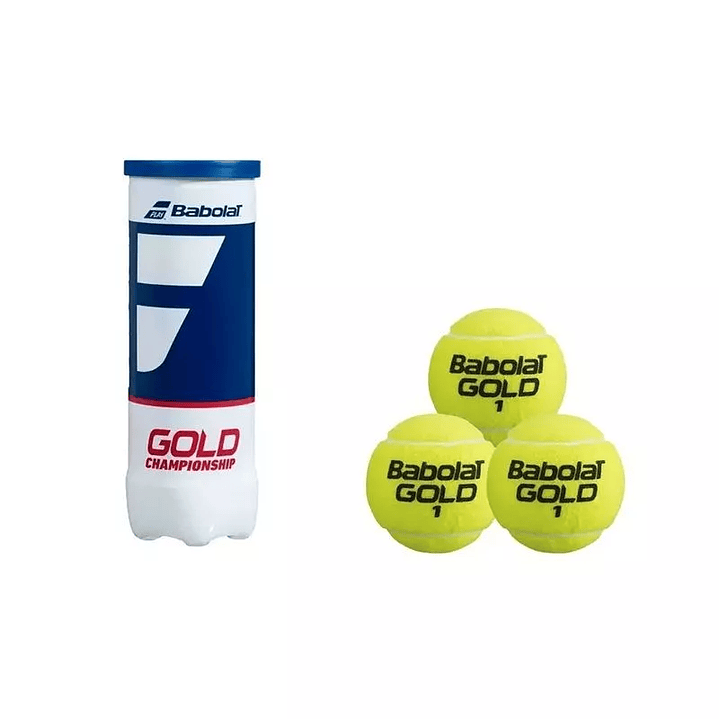 Tarro de Pelotas de Tenis Babolat Gold Championship X3 1