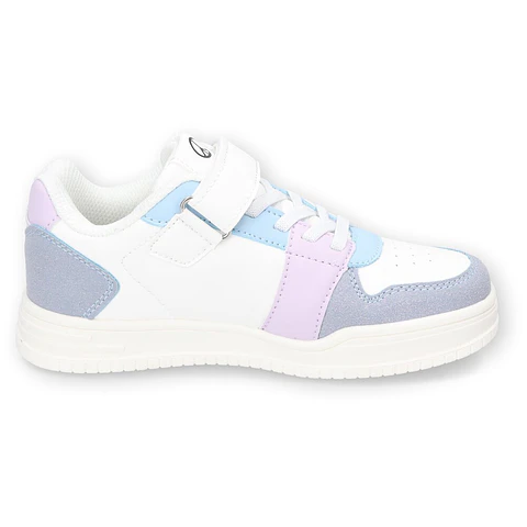 Dockers by Gerli Mädchen Sneaker Weiß/Blau Klettverschluss Knöchelhoch