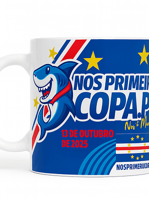 Caneca com Bandeira Seleção Cabo Verde
