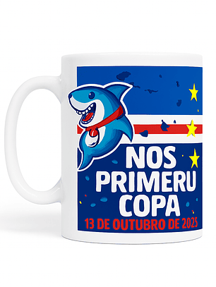 Caneca com Bandeira Seleção Cabo Verde