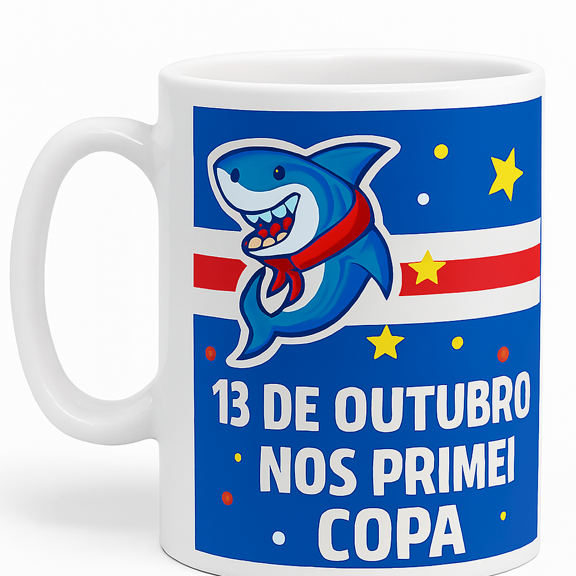 Caneca com Bandeira Seleção Cabo Verde 5