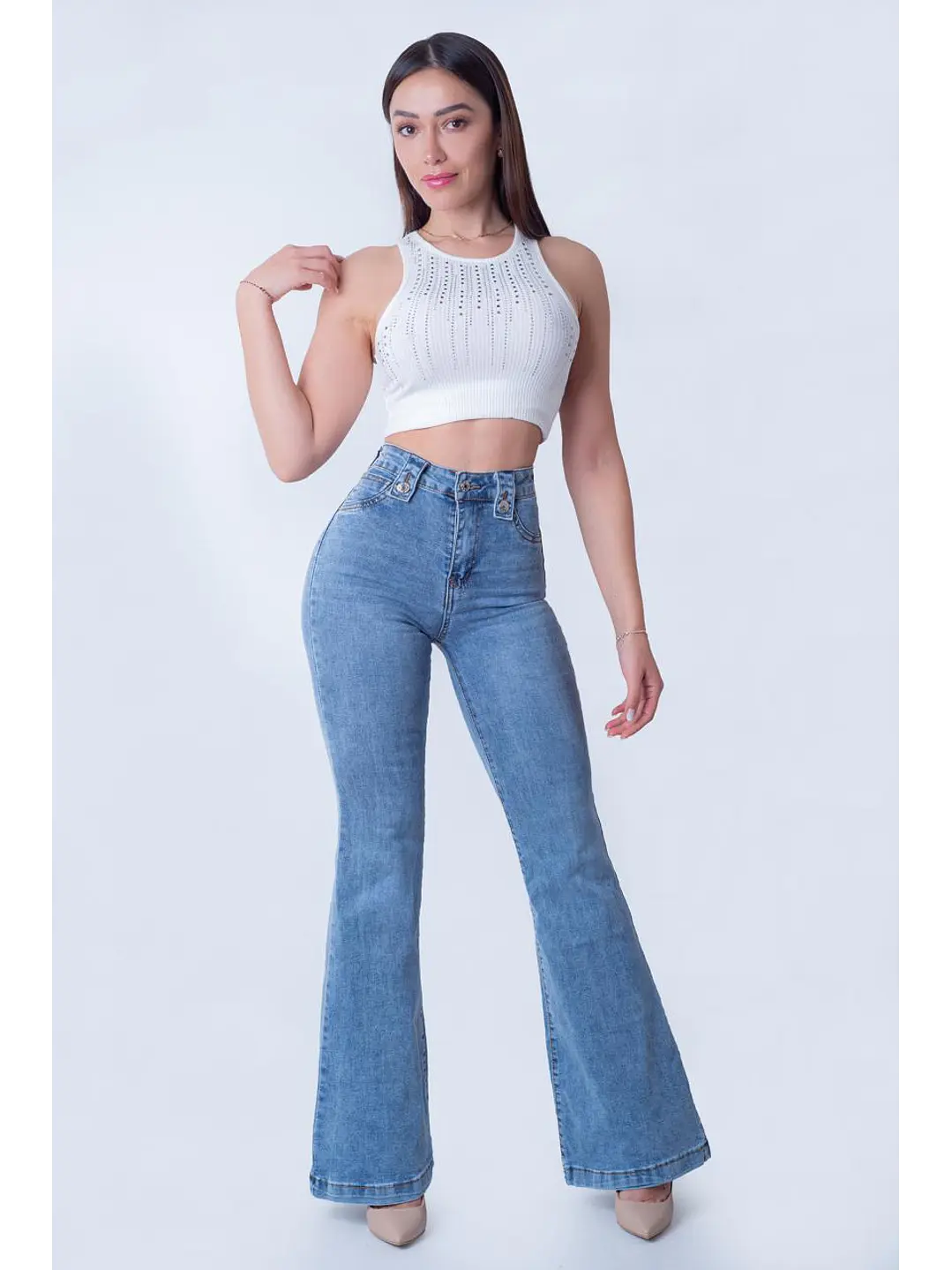 MODELO: LUCIA | FLARE JEANS | (TALLAJE PEQUEÑO) 4