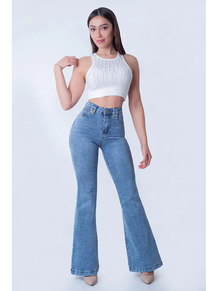 MODELO: LUCIA | FLARE JEANS | (TALLAJE PEQUEÑO) 4