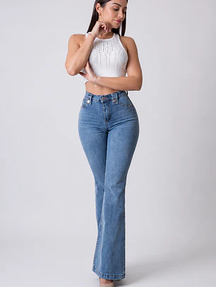 MODELO: LUCIA | FLARE JEANS | (TALLAJE PEQUEÑO)