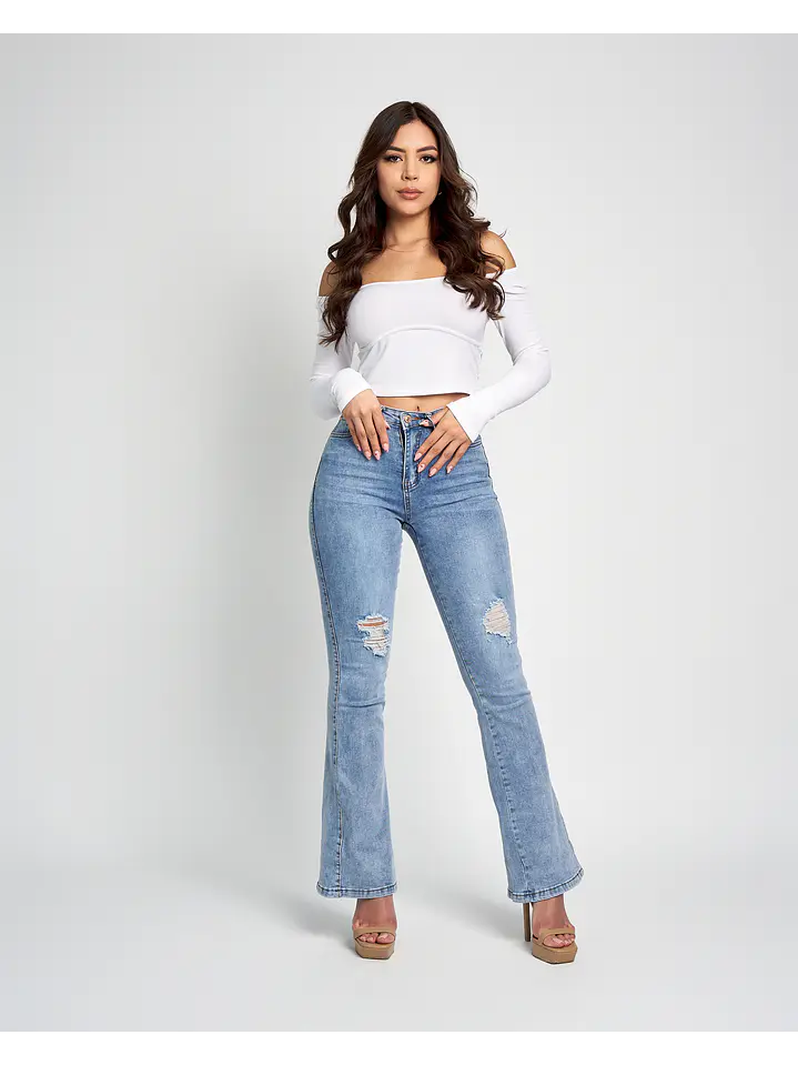 MODELO: BELLA | FLARE JEANS | (TALLAJE PEQUEÑO) 1