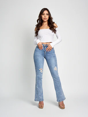 MODELO: BELLA | FLARE JEANS | (TALLAJE PEQUEÑO)