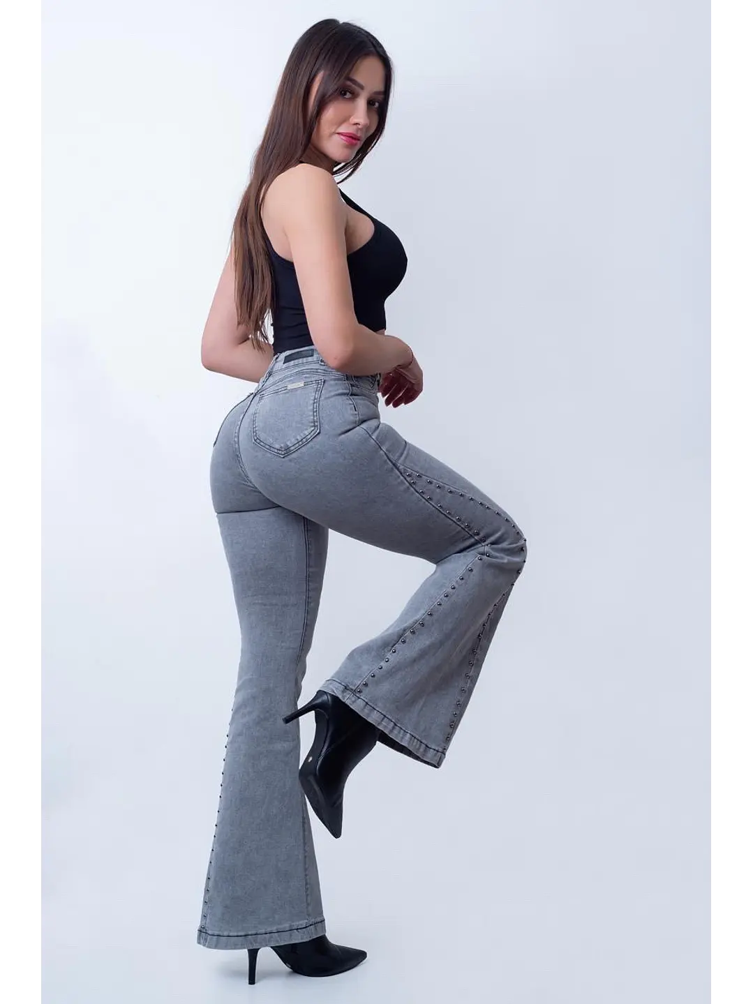 MODELO: GREY | FLARE JEANS (TALLAJE PEQUEÑO) 7