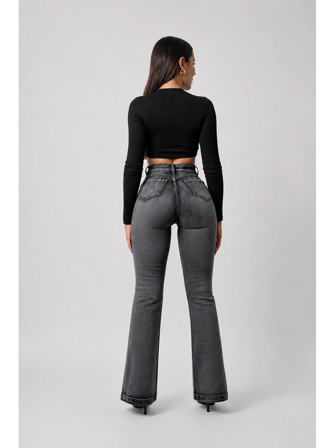 MODELO: MALI | FLARE JEANS CON BRILLOS (TALLAJE PEQUEÑO) 5