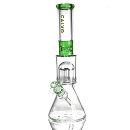 Bong Tree Perc 7mm Grosor - CALVO GLASS - Green