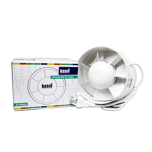 Extractor en Línea Kasvi 150 mm – Flujo estable y bajo ruido para tu indoor 🌬️