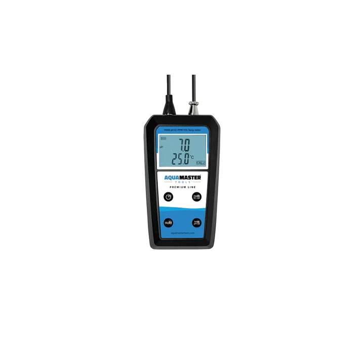 📏 Aqua Master H600 Pro – Medidor Portátil de pH, EC, PPM, TDS y Temperatura con Estuche 2