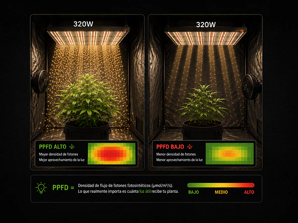 ¿Qué es el PPFD? La guía definitiva para entender la luz en cultivo indoor 💡