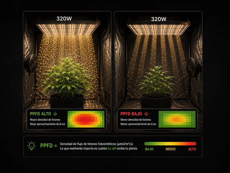 ¿Qué es el PPFD? La guía definitiva para entender la luz en cultivo indoor 💡
