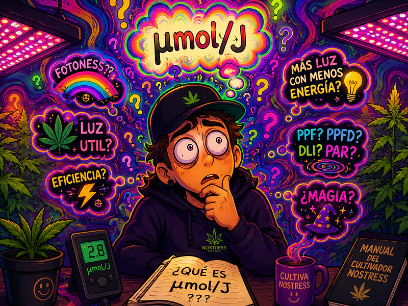 ¿Qué significa μmol/J? La eficiencia de un panel LED 💡