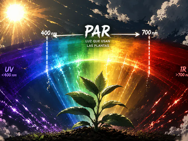¿Qué son los fotones PAR? La luz que realmente usan las plantas 🌈